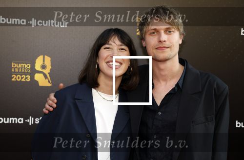 Amsterdam 22 mei 2023
Uitreiking Buma awards in Tuschinski Amsterdam.
Meau Hewitt met haar partner Jesper de Jonge