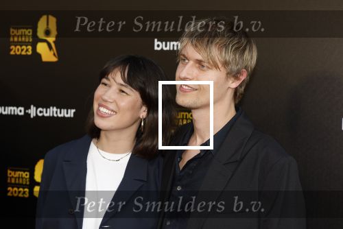 Amsterdam 22 mei 2023
Uitreiking Buma awards in Tuschinski Amsterdam.
Meau Hewitt met haar partner Jesper de Jonge