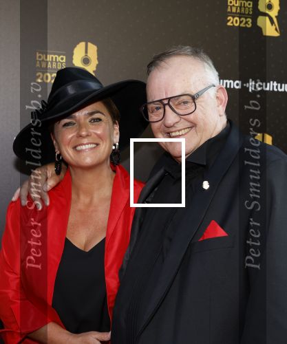 Amsterdam 22 mei 2023
Uitreiking Buma awards in Tuschinski Amsterdam.
Riny Schreijenberg met partner