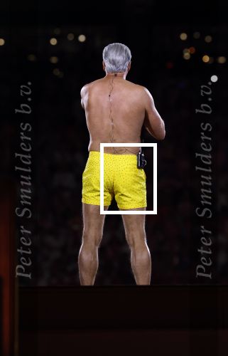 Amsterdam 25 mei 2024
Dries Roelvink treedt op in een gele zwembroek tijdens het toppers concert in de Johan Cruijff arena