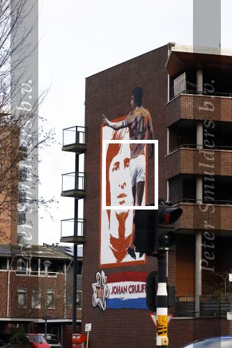 Amsterdam 26 januari 2024
Johan Cruyff muur schildering in betondorp
