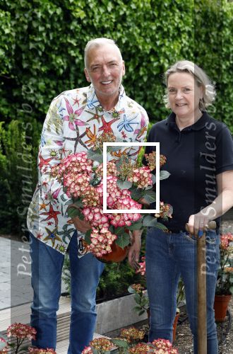 Noordwijk 24 mei 2024
Erica Meiland en Martien Meiland planten bijzondere hortensiaâ€™s in de tuin van hun Boutique Pension Code RosÃ©.