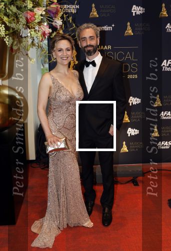 Leusden 16 april 2025
Musicalawards gala bij AFAS . Fons v Rongen met partner