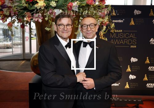 Leusden 16 april 2025
Musicalawards gala bij AFAS . Jon v Eerd met partner . Jon is ruim 23 kg afgevallen