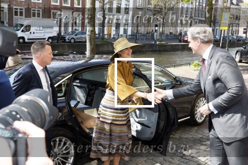 Leiden 22 april 2025
Koningin Maxima bij de opening van de tentoonstelling â€˜Boven het maaiveld â€“ 25 jaar archeologische vondstenâ€™ in het Rijksmuseum van Oudheden in Leiden.