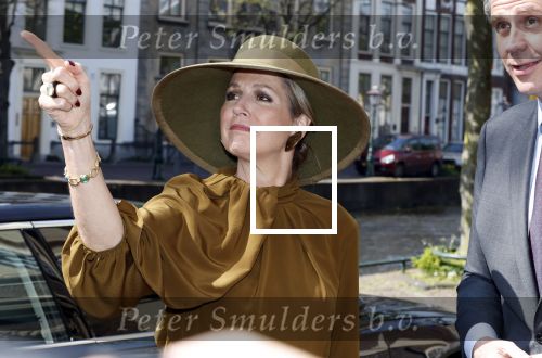 Leiden 22 april 2025
Koningin Maxima bij de opening van de tentoonstelling â€˜Boven het maaiveld â€“ 25 jaar archeologische vondstenâ€™ in het Rijksmuseum van Oudheden in Leiden.