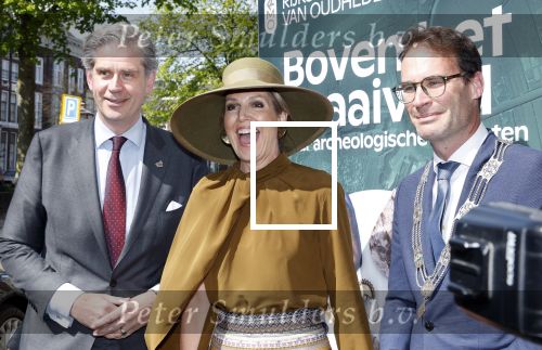 Leiden 22 april 2025
Koningin Maxima bij de opening van de tentoonstelling â€˜Boven het maaiveld â€“ 25 jaar archeologische vondstenâ€™ in het Rijksmuseum van Oudheden in Leiden.