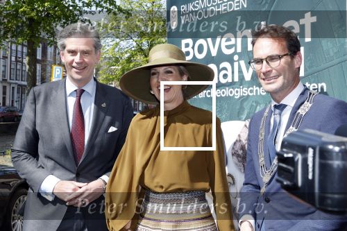 Leiden 22 april 2025
Koningin Maxima bij de opening van de tentoonstelling â€˜Boven het maaiveld â€“ 25 jaar archeologische vondstenâ€™ in het Rijksmuseum van Oudheden in Leiden.