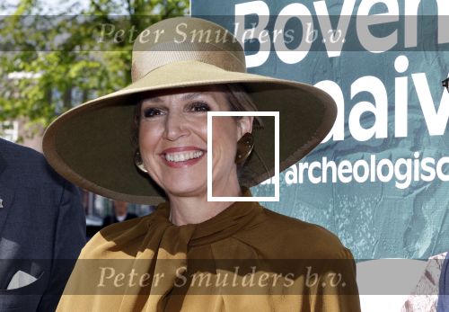Leiden 22 april 2025
Koningin Maxima bij de opening van de tentoonstelling â€˜Boven het maaiveld â€“ 25 jaar archeologische vondstenâ€™ in het Rijksmuseum van Oudheden in Leiden.
