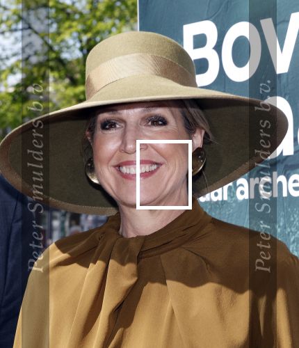 Leiden 22 april 2025
Koningin Maxima bij de opening van de tentoonstelling â€˜Boven het maaiveld â€“ 25 jaar archeologische vondstenâ€™ in het Rijksmuseum van Oudheden in Leiden.