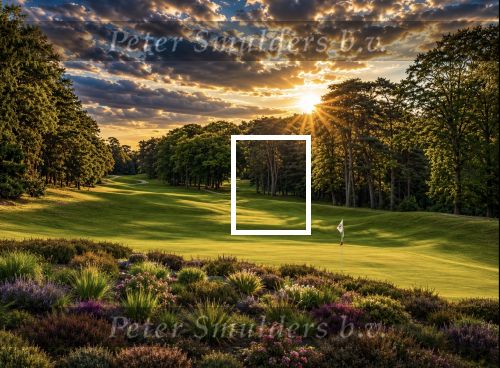 Eindhovensche Golf Hole 18 en oefengreef Karikatuur