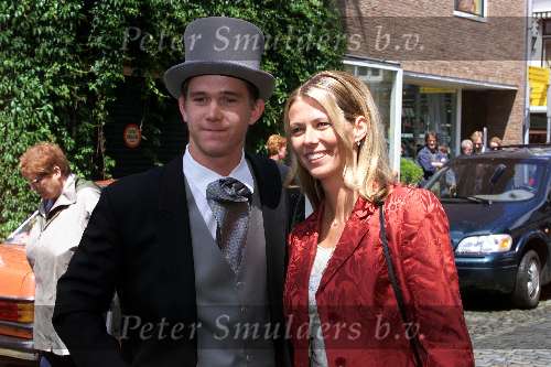 Naarden 5 juni 1999
Trouwen Soren Lerby
Danielle v \'t Schip met haar broer Johnny de Mol