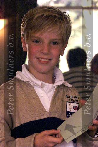 6 juni 1999
Junior Smulders met zijn eerste prijs van fl. 20.-- te besteden in de shop van Welschap