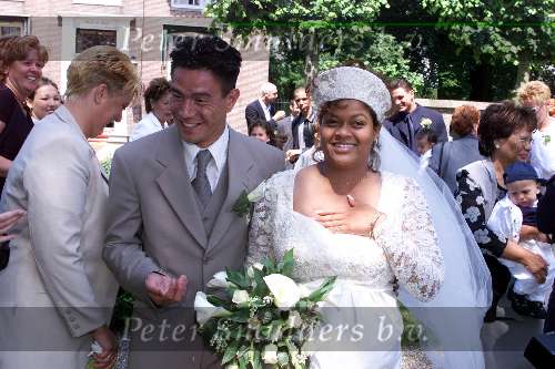 Loenen aan de Vecht Holland
9 juni 1999
New Glascow Ranger-player MICHAEL MOLS  with his wifeJANE
Wedding today