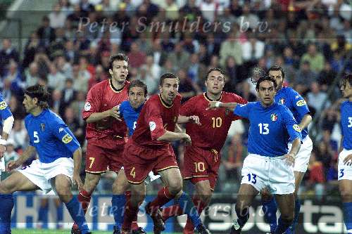 Brussel, 14 juni 2000
Belgie-Italie, eindstand 0-2
4 Lorenzo Staelens 10 Branko Strupar 8 Antonio Conte
13 Alessandro Nesta  7 Marc Wilmots
Europees Kampioenschap Voetbal 2000