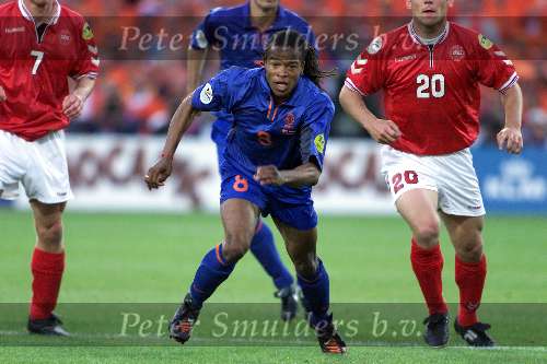 Doelpunten: Patrick kluivert, Ronald de Boer en Boudewijn Zenden
Rotterdam16 juni 2000 Euro 2000
Nederland-Denemarken, eindstand 3-0
Edgar Davids
Europees Kampioenschap voetbal 2000