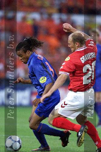 Doelpunten: Patrick kluivert, Ronald de Boer en Boudewijn Zenden
Rotterdam16 juni 2000 Euro 2000
Nederland-Denemarken, eindstand 3-0
Edgar Davids contra Thomas Gravesen
Europees Kampioenschap voetbal 2000