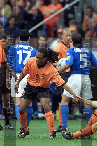 Amsterdam 29 juni 2000  Euro 2000
1/2 finale Nederland-Italie, eindstand 0-0 na verlenging 0-0 Nederland verliest met strafschoppen
Edgar Davids
Europees Kampioenschappen voetbal 2000