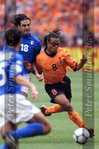 Amsterdam 29 juni 2000
Nederland-Italie 0-0 euro 2000
Edgar Davids en Fiore
Europees Kampioenschappen voetbal 2000