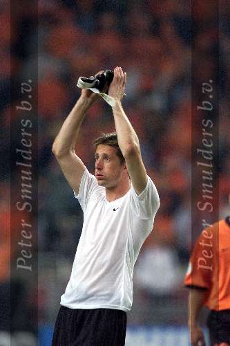 Amsterdam 11 juni 2000
Nederland-Tjechie 1-0 tijdens EK
Edwin vd Sar blij
Europees Kampioenschap Voetbal 2000