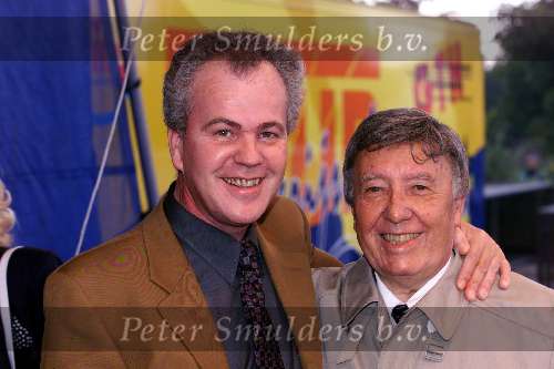 Vriezenveen 19-8-1999
TV opnames voor TV OOST.
Johnny Hoes samen met Jan Gerrits.