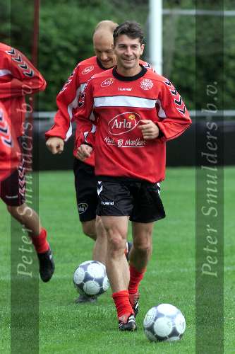 Landgraaf 6 juni 2000
Training Denemarken met Jan Heintze, Jon Dahl Tomasson en Jesper Gronkjaer
Europees Kampioenschap Voetbal 2000