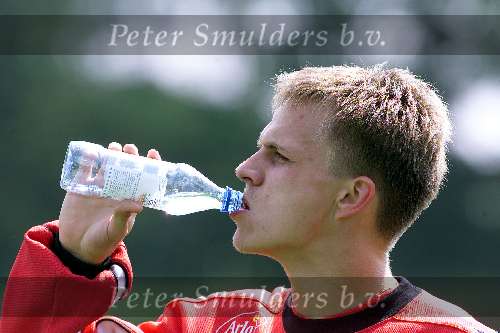 Landgraaf 6 juni 2000
Training Denemarken met Jan Heintze, Jon Dahl Tomasson en Jesper Gronkjaer
Europees Kampioenschap Voetbal 2000