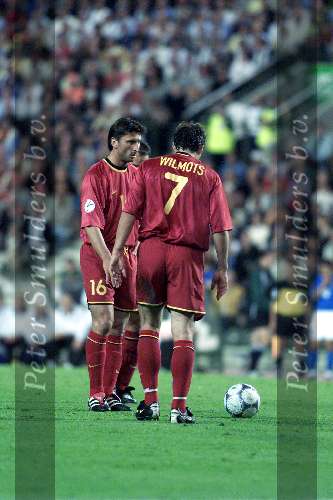 Brussel, 14 juni 2000
Belgie-Italie, eindstand 0-2
Luc Nilis en Wilmots
Europees Kampioenschap Voetbal 2000