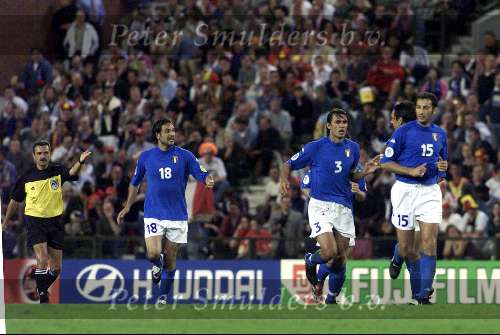 Brussel, 14 juni 2000
Belgie-Italie, eindstand 0-2
2-0 voor de italianen
Maldini 3  Stefano Fiore (18)  Mark Iuliano (15)
Europees Kampioenschap voetbal 2000