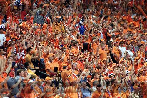 Amsterdam 21 juni 2000 euro 2000
Nederland-Frankrijk 3-2
Nederlands Publiek blij
Europees Kampioenschap Voetbal 2000