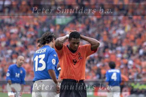 Amsterdam 29 juni 2000
Nederland-Italie 0-0 euro 2000
Patrick Kluivert baalt