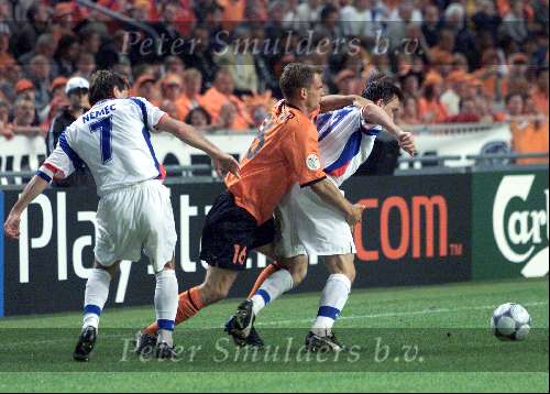 Amsterdam, 11 juni 2000
Euro 2000
Nederland-Tsjechie, eindstand 1-0 door penalty van Frank de Boer in de 89e minuut.
Ronald de Boer
Europees Kampioenschap Voetbal 2000