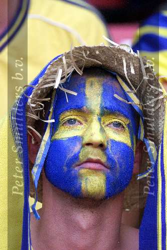 Eindhoven, 19 juni 2000   Euro 2000
Italie-Zweden  eindstand 2-1
Zweedse supporters
Europees Kampioenschap Voetbal 2000