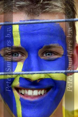 Eindhoven, 19 juni 2000   Euro 2000
Italie-Zweden  eindstand 2-1
Zweedse supporters
Europees Kampioenschap Voetbal 2000