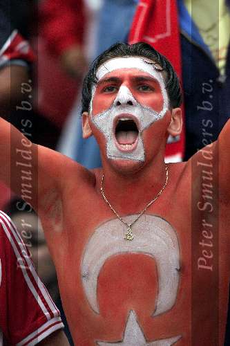 Amsterdam, 24 juni 2000    Euro 2000
Portugal-Turkije , eindstand 2-0
Turkse supporters
Europees Kampioenschap Voetbal 2000