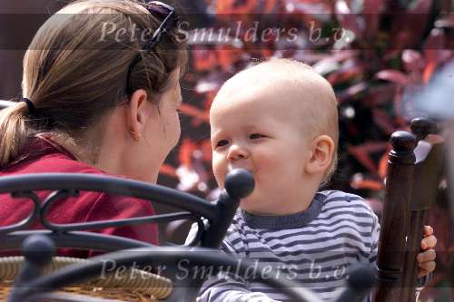 Neerijnen 3 mei 2001
Babette v Veen met haar zoontje