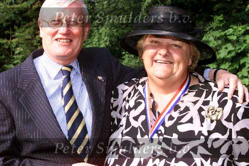 Breukelen 13 juni 2001
Haringparty op Neyenrode.
Hans Wiegel en  Erica Terpstra