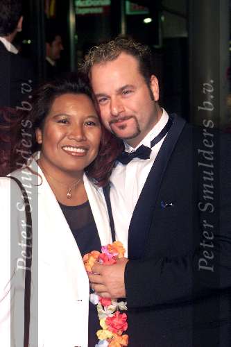 Scheveningen 19 juni 2001
Premiere van Pearl Harbour in het Pathe theater in Scheveningen.
Justine Pelmelay met vriend