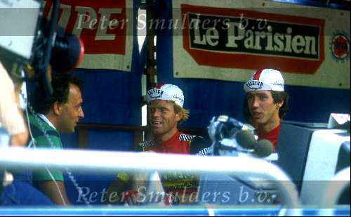 Mart Smeets in gesprek met Johan v d Velde en Peter Winnen
Tour de France 1983