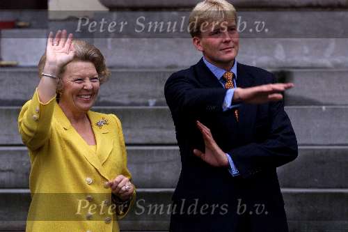 Den Haag 4 oktober 2000
Huldiging van de medaillewinnars  Olympische spelen door Koningin Beatrix en Prins Willem Alexander.