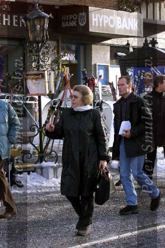 lech 6 februari 2001
Koningin Beatrix op vakantie in Lech