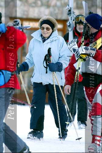 Lech 8 februari 2003
Koningin Beatrix op skivakantie in Lech
