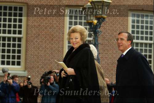 Apeldoorn 15 december 2002
Doop prinses Eloise , Aanwezig Koningin Beatrix Tjeenk  Laurens Jan Brinkhorst