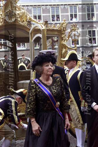 Den Haag 18 september 2001
Prinsjesdag 2001
Koningin Beatrix bij de Gouden Koets