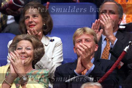 Amsterdam 21 juni 2000 euro 2000
Nederland-Frankrijk 3-2
Koningin Beatrix en Prins Willem Alexander