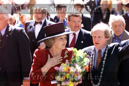 30 april 199
Koningin Beatrix tijdens koninginnedag 1999