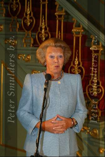 Den Haag 30 juni 2003
Verloving Mabel Wisse Smit en Prins Friso op huis ten bosch.
Koningin Beatrix