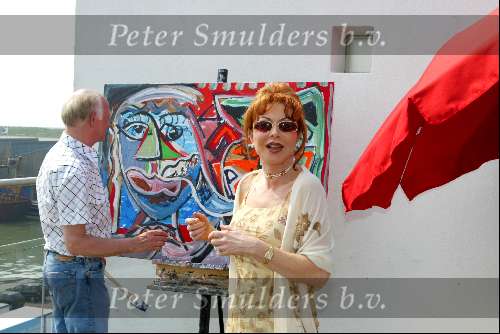Scheveningen 1 juni 2003
 kunstenaar joop schilderen
Marijke Helwegen