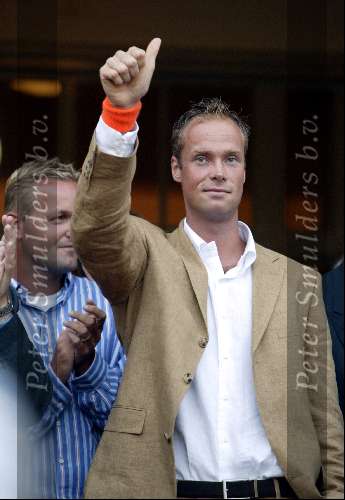 Alphen aan de rijn 9 juni 2003
Huldiging martin verkerk na finale roland garros