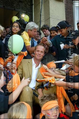 Alphen aan de rijn 9 juni 2003
Huldiging martin verkerk na finale roland garros